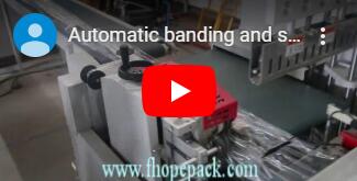 Automatic bundle stretch wrapping and shrinking line